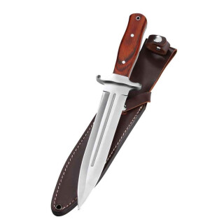 Messer Parforce Boar Hunter Pakka - 440-Stahl mit Schwei&szlig;rinne und attraktive Pakkaholz- Griffschalen