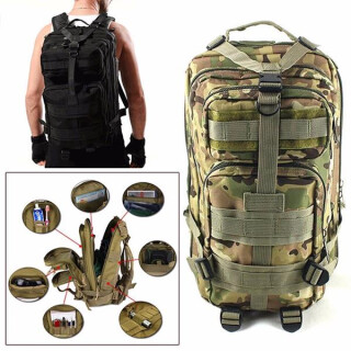 Taktischer Rucksack 30L f&uuml;r Outdoor, Survival, Trekking, Paintball, Jagd, Wandern, Sport mit viel praktischen Taschen
