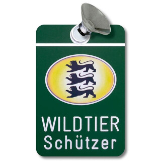 Autoschild "Jagdbetrieb" versch. Länder Schild "Wildtierschützer" mit Wappen Baden-Württemberg