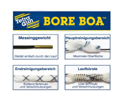 TETRA GUN Bore Boa™ Lauf-Reinigungstuch für Kurzwaffen Größe: Kurzwaffe Kal. .44/.45