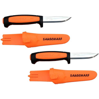 Doppelpack Messer Morakniv Basic Sauscharf Orange Drückjagd Messer Jäger Sonderedition