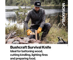 Morakniv Erwachsene Gürtelmesser Bushcraft Survival Jagd-/outdoormesser, Mehrfarbig, 23.0 cm
